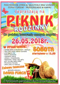Plakat Pikniku Rodzinnego - Kamyk 2018